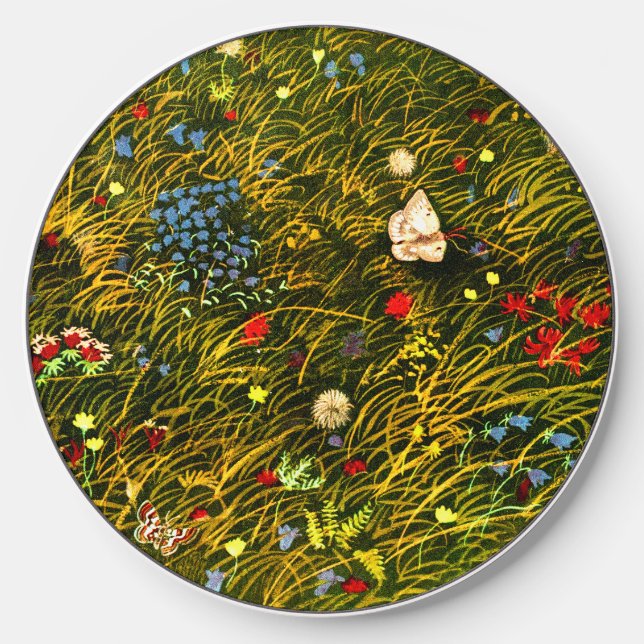Art Nouveau Alpine Meadow  Wireless Charger (Front)
