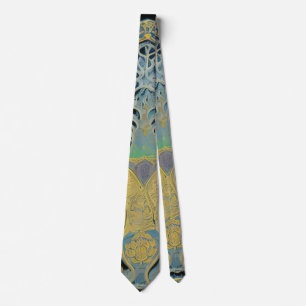 Art nouveau and Persian art- inspired digital art Neck Tie