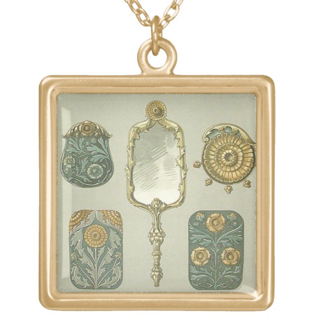 Art nouveau Anto Seder dressing table Gold Plated Necklace (Front)