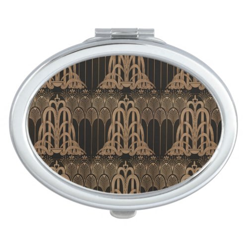 Art nouveauart decoBlackbronseelegantchicpat Compact Mirror