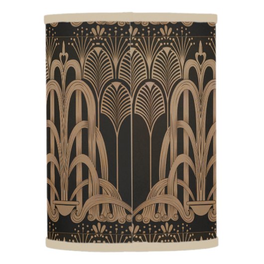 Art nouveau,art deco,Black,bronse,elegant,chic,pat Lamp Shade (Back)