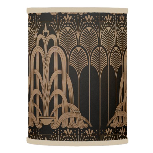 Art nouveau,art deco,Black,bronse,elegant,chic,pat Lamp Shade (Left)