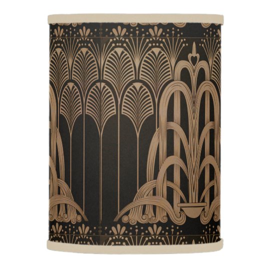 Art nouveau,art deco,Black,bronse,elegant,chic,pat Lamp Shade (Right)