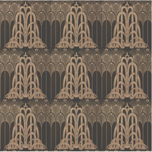 Art nouveau,art deco,Black,bronse,elegant,chic,pat Sticker (Front)