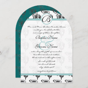 Art Nouveau Art Deco Daisy Wedding Invitation