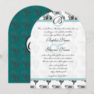 Art Nouveau Art Deco Daisy Wedding Invitation