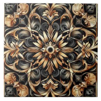 Art Nouveau / Art Deco Elegant  Black and Gold 