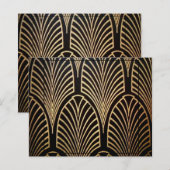 Art nouveau, art deco, fan pattern, bronze,gold,bl (Front/Back)