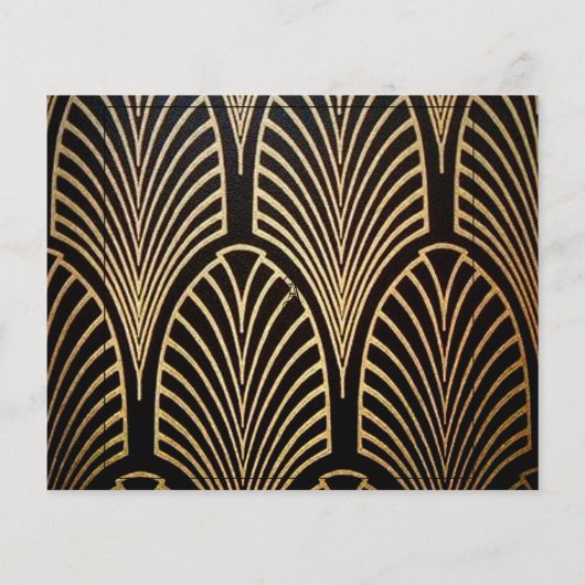 Art nouveau, art deco, fan pattern, bronze,gold,bl (Back)