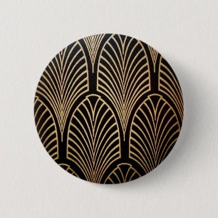 Art nouveau, art deco, fan pattern, bronze,gold,bl button