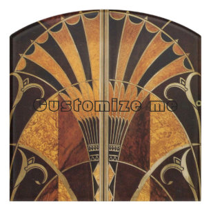 art Nouveau,art deco, vintage, multi wood colours, Door Sign