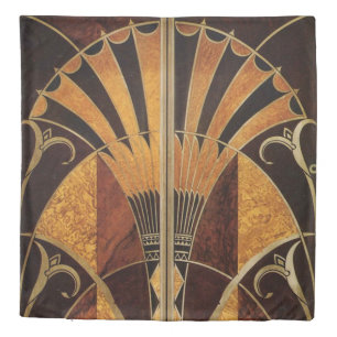 art Nouveau,art deco, vintage, multi wood colours, Duvet Cover