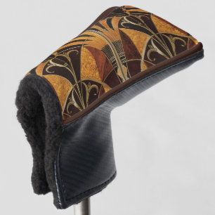 art Nouveau,art deco, vintage, multi wood colours, Golf Head Cover