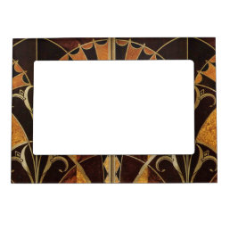 art Nouveau,art deco, vintage, multi wood colours, Magnetic Picture Frame