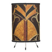 art Nouveau,art deco, vintage, multi wood colours, Tripod Lamp (Back)