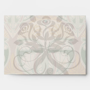 art nouveau art deco vintage pattern envelope