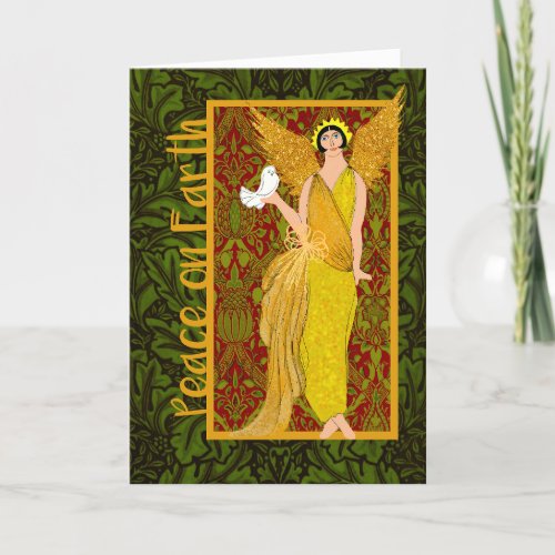 Art Nouveau Arts and Crafts Retro Christmas Card