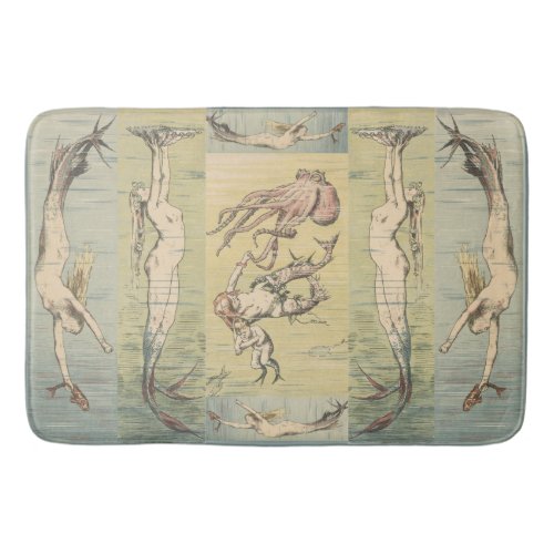 Art Nouveau Atlantis Mermaids 59 Bath Mat