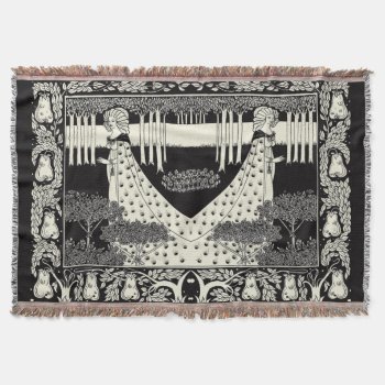 Art Nouveau Aubrey Beardsley Salome Rugs Throw Blanket by OldArtReborn at Zazzle