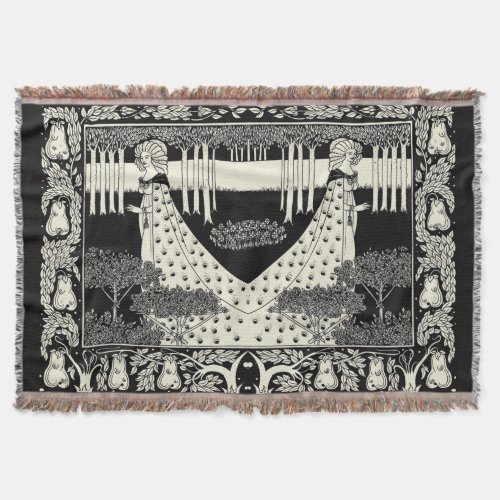 Art Nouveau Aubrey Beardsley Salome Rugs Throw Blanket