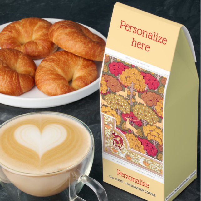 Art nouveau autumn tree and deer fall Verneuil  Roasted Coffee (Creator Uploaded)