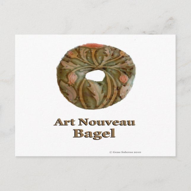 Art Nouveau Bagel Postcard (Front)