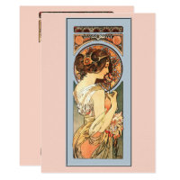 Art Nouveau Beautiful Bride Wedding Invitation