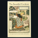 Art Nouveau Beautiful Gardener by Grasset Calendar<br><div class="desc">Digitally enhanced prints of vintage Victorian era illustrations of beautiful women in their gardens by the Art Nouveau artist Eugène Grasset for the antique 1896 calendar La Belle Jardinière ( The Beautiful Gardener ). Each calendar page has two places of text, a one word sidebar and a banner at the...</div>