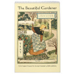 Art Nouveau Beautiful Gardener by Grasset Calendar