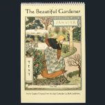 Art Nouveau Beautiful Gardener by Grasset Calendar<br><div class="desc">Digitally enhanced prints of vintage Victorian era illustrations of beautiful women in their gardens by the Art Nouveau artist Eugène Grasset for the antique 1896 calendar La Belle Jardinière ( The Beautiful Gardener ). Each calendar page has two places of text, a one word sidebar and a banner at the...</div>