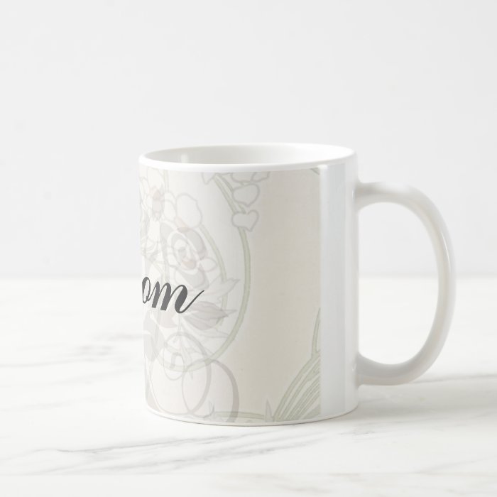art nouveau beautiful spring floral pattern coffee mug