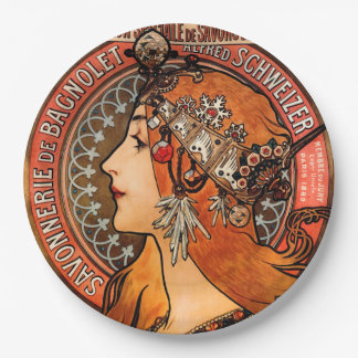 Art Nouveau Beauty Paper Plates