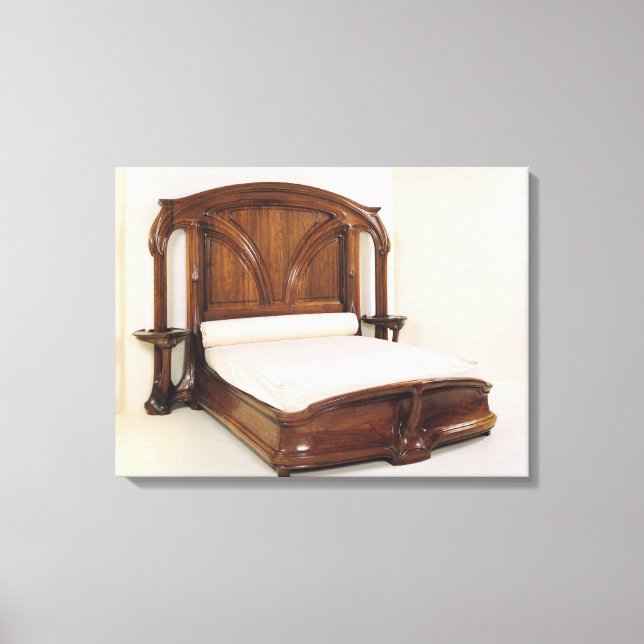 Art Nouveau bed, 1900 Canvas Print (Front)