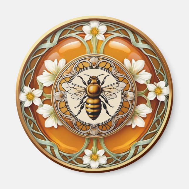 Art Nouveau Bee Magnet (Front)