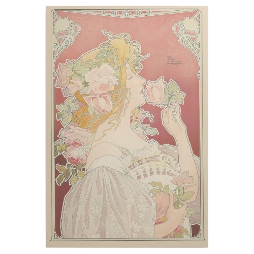Art Nouveau Belle Époque Lady Roses Livemont