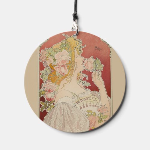 Art Nouveau Belle Époque Lady Roses Livemont Wind Chime