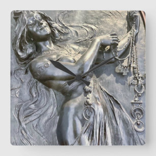 Art nouveau,belle epoque,vintage, elegant, chic, c square wall clock