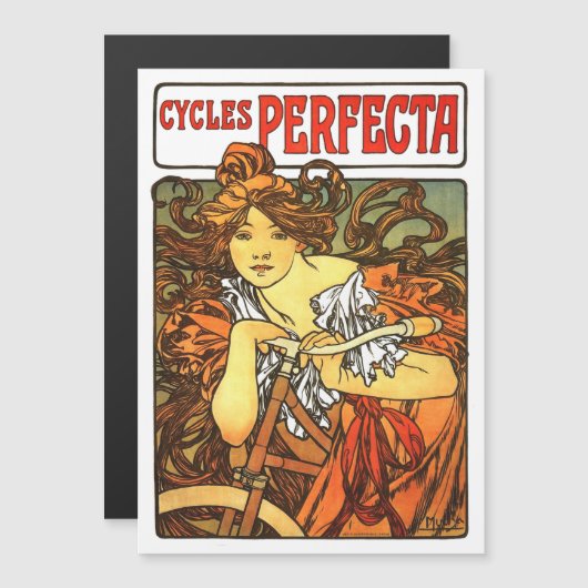 Art Nouveau Bicycle Mucha Art (Front/Back)