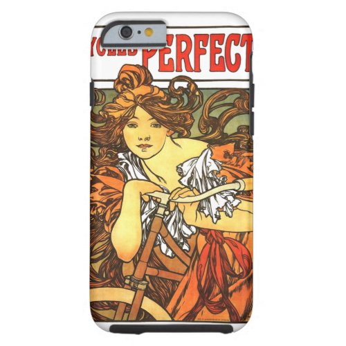 Art Nouveau Bicycle Mucha Art Tough iPhone 6 Case