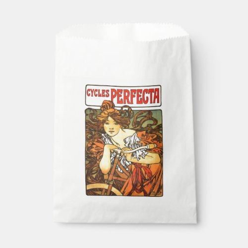 Art Nouveau Bicycle Mucha Art Favor Bag