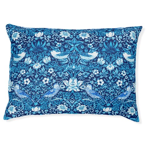 Art Nouveau Bird and Flower Tapestry Dark Blue    Pet Bed