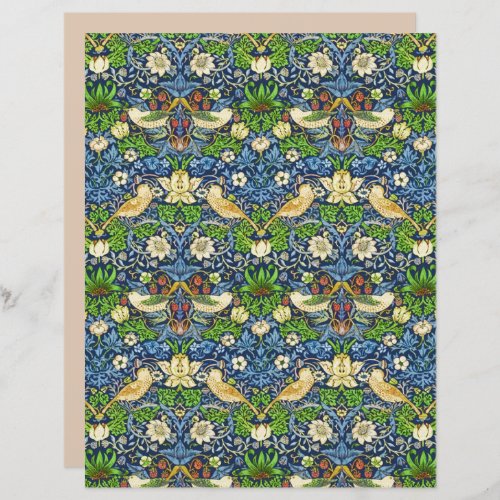 Art Nouveau Bird and Flower Tapestry Pattern