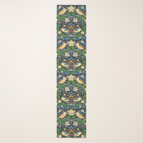 Art Nouveau Bird and Flower Tapestry Pattern Scarf