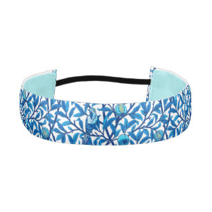 Art Nouveau Bird and Pomegranate, Cobalt Blue Athletic Headband