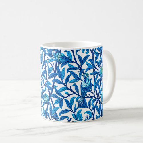 Art Nouveau Bird and Pomegranate Cobalt Blue Coffee Mug