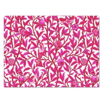Art Nouveau Bird And Pomegranate  Fuchsia Pink Tissue Paper by Floridity at Zazzle