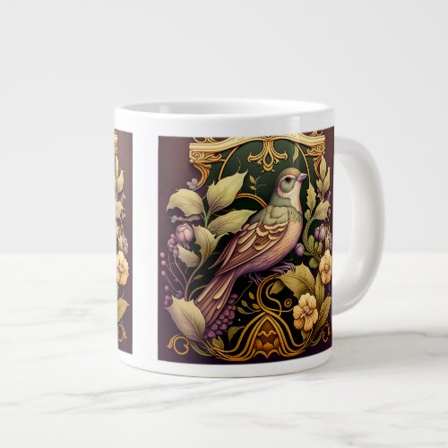 Art Nouveau Bird Jumbo Mug 