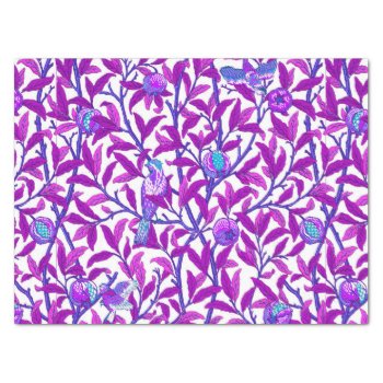 Art Nouveau Bird & Pomegranate  Amethyst Purple  Tissue Paper by Floridity at Zazzle