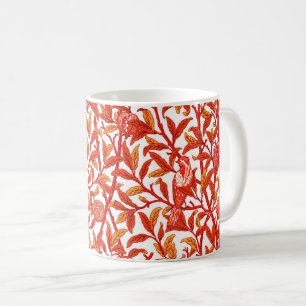 Art Nouveau Bird & Pomegranate, Mandarin Orange Coffee Mug