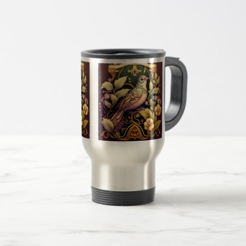 Art Nouveau Bird TravelCommuter Mug 15 oz  Travel Mug